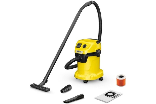 Odkurzacz Kärcher WD3P tradycyjny bezworkowy 1000W żółty