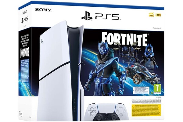 Konsola Sony PlayStation 5 Slim 1TB biało-czarny + pad bezprzewodowy DualSense - 2 szt.
