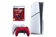 Konsola Sony PlayStation 5 Slim 1TB biało-czarny + Marvels Spider-Man 2 + Kontroler PlayStation