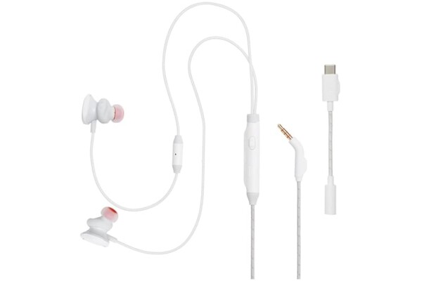 Słuchawki JBL Quantum 50C Dokanałowe Przewodowe biały
