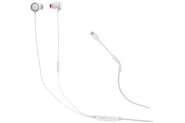 Słuchawki JBL Quantum 50C Dokanałowe Przewodowe biały