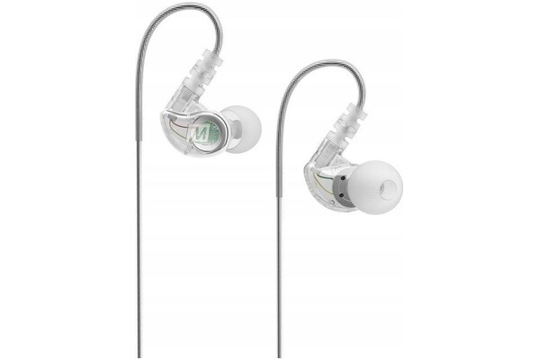 Słuchawki MEE AUDIO M6 Dokanałowe Przewodowe Przezroczysty