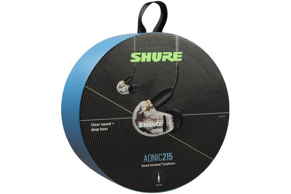 Słuchawki Shure Aonic 215 Dokanałowe Przewodowe Przezroczysty
