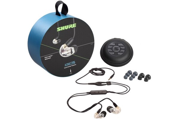 Słuchawki Shure Aonic 215 Dokanałowe Przewodowe Przezroczysty