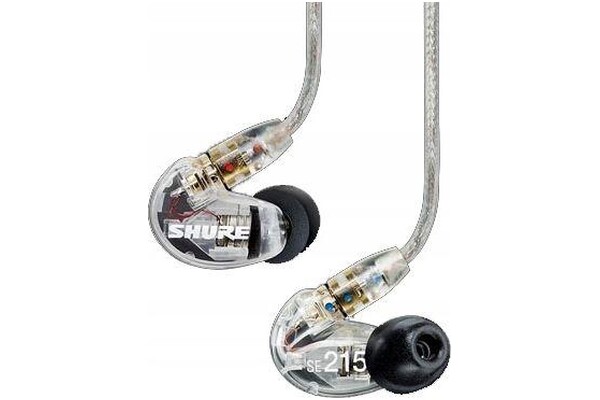 Słuchawki Shure SE215 Aonic 215 Dokanałowe Przewodowe Przezroczysty