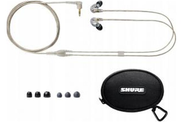 Słuchawki Shure SE215 Aonic 215 Dokanałowe Przewodowe Przezroczysty