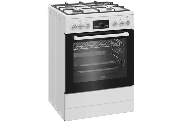 Kuchnia Beko FBM62330GWDTN płyta gazowa, piekarnik elektryczny
