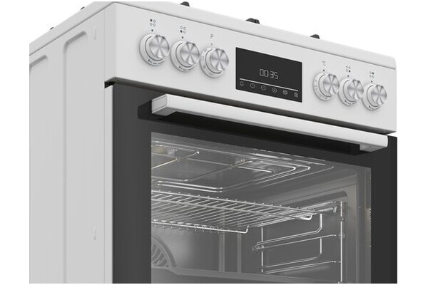 Kuchnia Beko FBM62330GWDTN płyta gazowa, piekarnik elektryczny