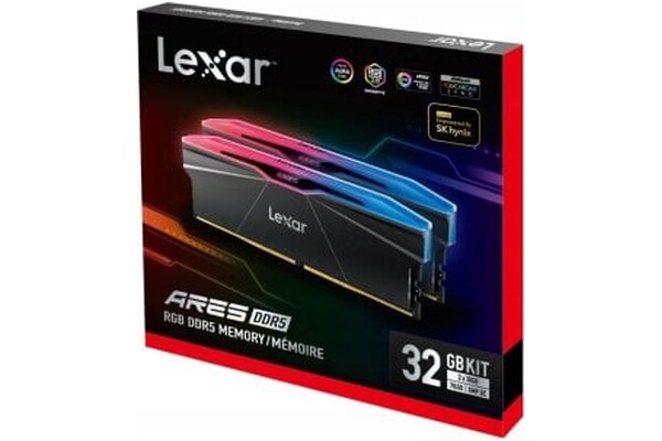 Pamięć RAM Lexar Ares RGB 32GB DDR5 7600MHz Z radiatorem 1.4V 36CL