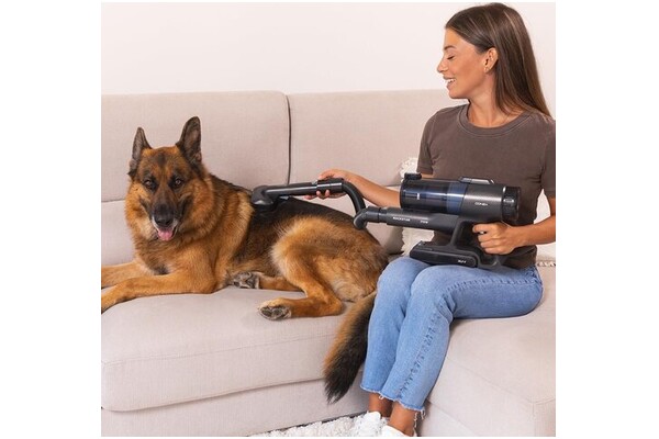 Odkurzacz Cecotec 1500 Conga Rockstar Ergowet Animal pionowy z pojemnikiem czarno-niebieski