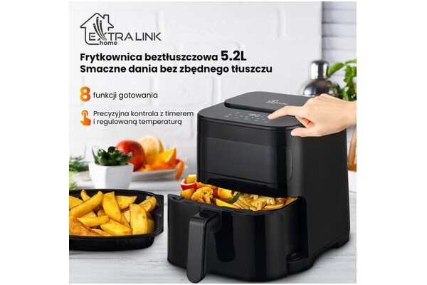 Frytkownica beztłuszczowa Air Fryer Extralink SJ520 1600W