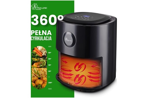 Frytkownica beztłuszczowa Air Fryer Extralink SJ400 1300W