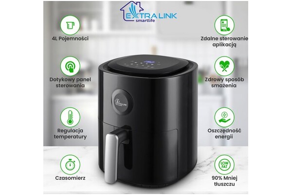 Frytkownica beztłuszczowa Air Fryer Extralink SJ400 1300W