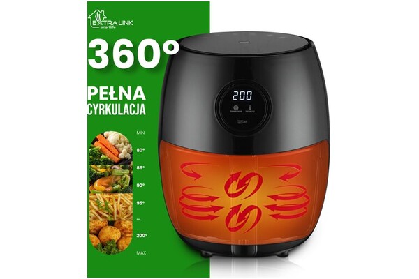 Frytkownica beztłuszczowa Air Fryer Extralink SJ200 1000W