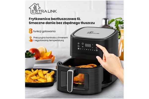 Frytkownica beztłuszczowa Air Fryer Extralink SJ650 1600W