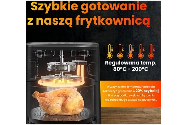 Frytkownica beztłuszczowa Air Fryer Extralink SJ650 1600W