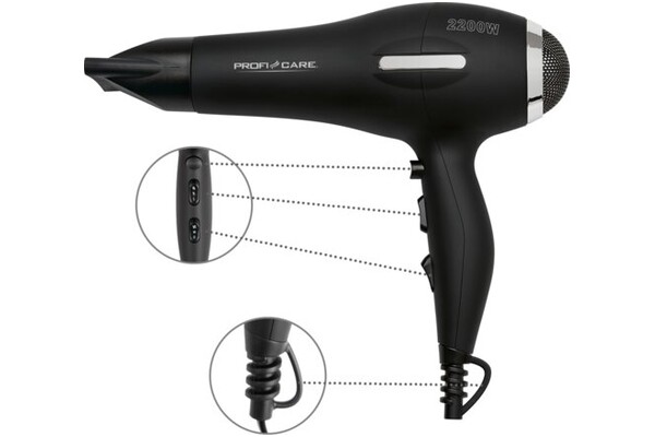 Suszarka PROFI CARE PCHT3017 2200W kolor czarny