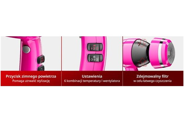 Suszarka Valera Vanity Hi Power 2400W kolor różowy