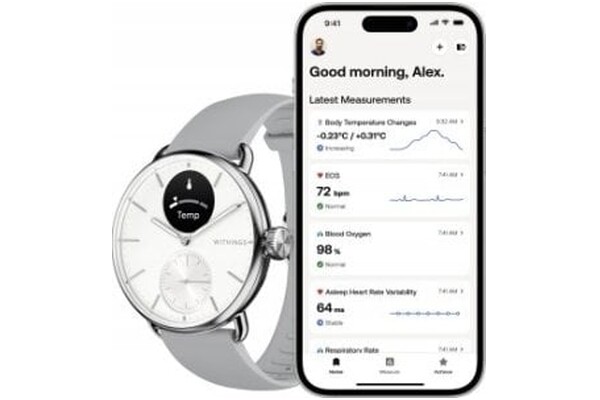 Smartwatch WITHINGS Scanwatch Scan 1.40" biały