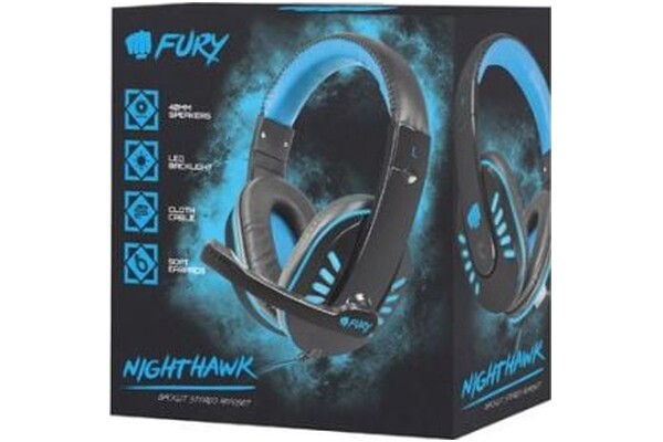 Słuchawki FURY NFU0864 Nighthawk Nauszne Przewodowe niebieski
