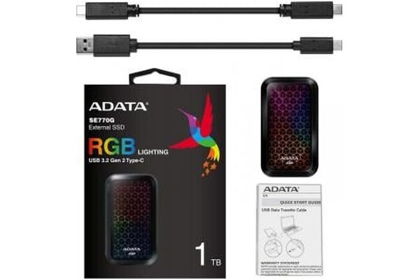 Dysk zewnętrzny SSD Adata SE770G 1TB czarny