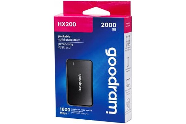 Dysk zewnętrzny SSD GoodRam HX200 2TB czarny