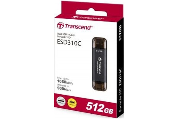 Dysk zewnętrzny SSD Transcend ESD310C 512GB czarny