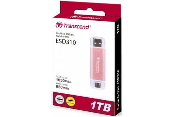 Dysk zewnętrzny SSD Transcend ESD310P 1TB różowy