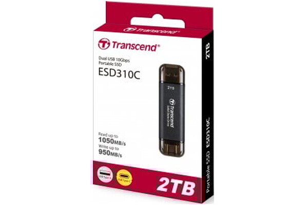 Dysk zewnętrzny SSD Transcend ESD310C 2TB czarny