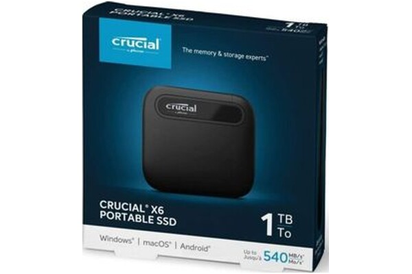 Dysk zewnętrzny SSD Crucial X6 1TB czarny