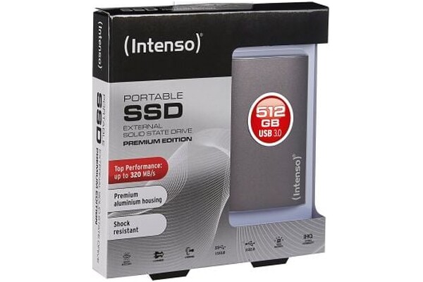 Dysk zewnętrzny SSD INTENSO Premium Edition 512GB szary