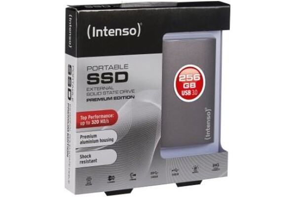 Dysk zewnętrzny SSD INTENSO Premium Edition 256GB szary