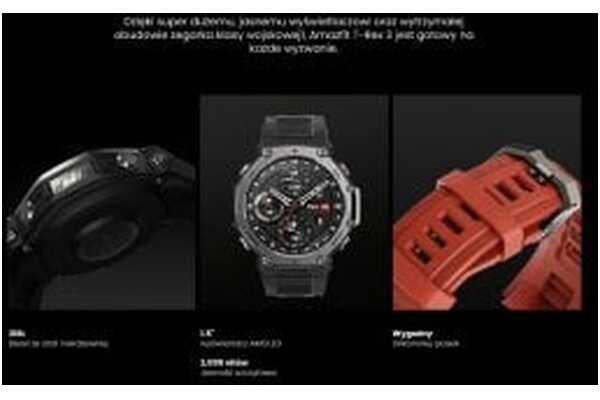 Smartwatch HUAMI Amazfit T-Rex 3 1.50" czarny
