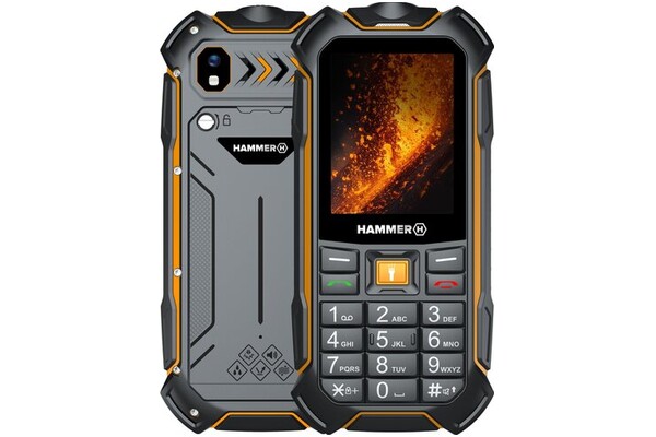 Smartfon myPhone Hammer Boost czarno-pomarańczowy 2.40" poniżej 0.1GB/poniżej 0.5GB