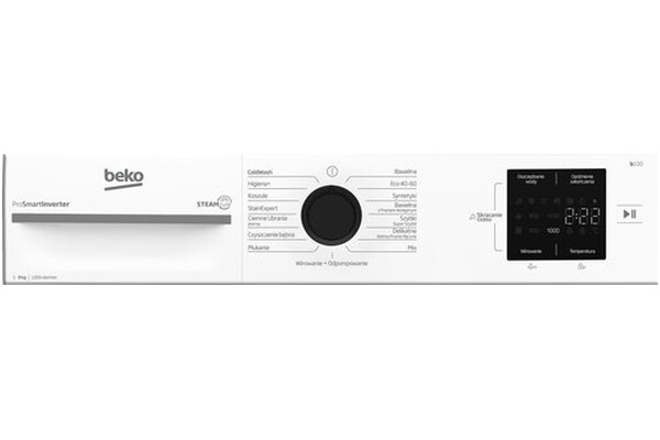 Pralka Beko BM1WFU39225WPB SteamCure 9.0kg 1200obr./min