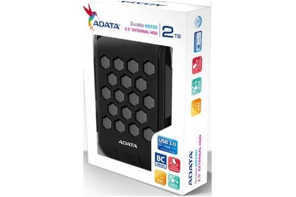 Dysk zewnętrzny HDD Adata HD720 DashDrive Durable 2TB czarny