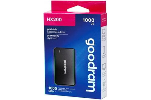 Dysk zewnętrzny SSD GoodRam HX200 1TB czarny