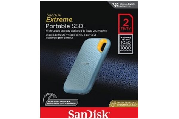 Dysk zewnętrzny SSD SanDisk Extreme Portable 2TB Niebiesko-żółty
