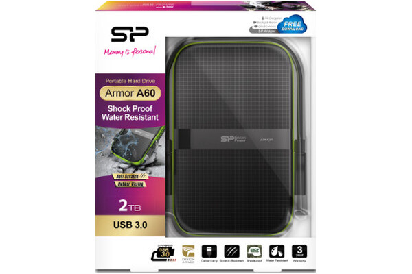 Dysk zewnętrzny HDD Silicon Power Armor A60 2TB czarny