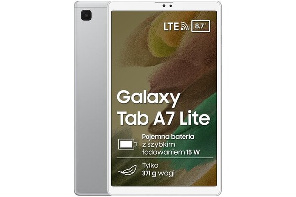 Tablet Samsung Galaxy Tab A7 Lite 8.70" MediaTek MT8768T 3.0GB/32GB, LTE, srebrny