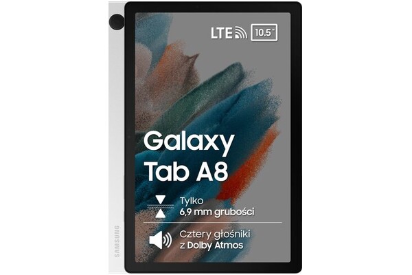 Tablet Samsung Galaxy Tab A8 10.50" Unisoc Tiger T618 4.0GB/64GB, LTE, srebrny