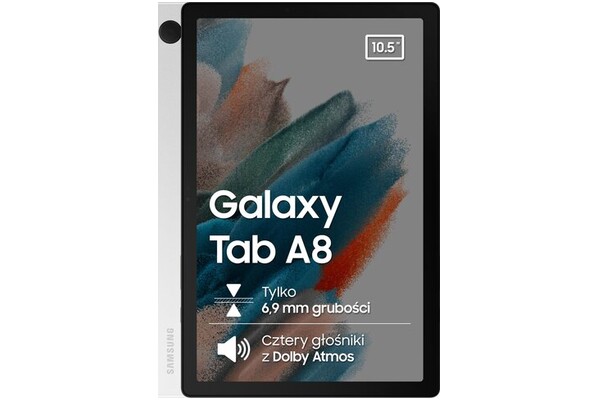 Tablet Samsung Galaxy Tab A8 10.50" Unisoc Tiger T618 4.0GB/64GB, WiFi, srebrny