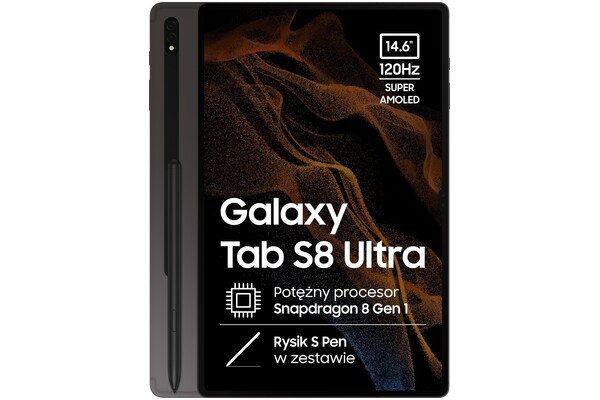 Tablet Samsung Galaxy Tab S8 Ultra 14.60" Qualcomm Snapdragon 8 16.0GB/512GB, WiFi, grafitowy