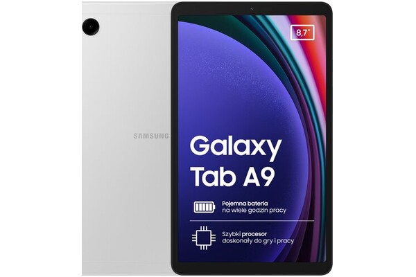 Tablet Samsung Galaxy Tab A9 8.70" MediaTek Helio G99 4.0GB/64GB, WiFi, srebrny