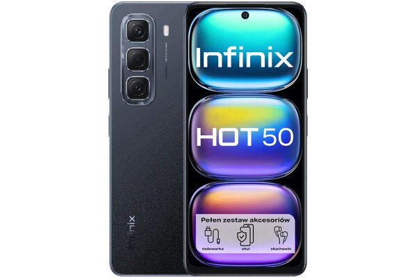 Smartfon Infinix Hot 50 czarny 6.78" 6.0GB/256.0GB