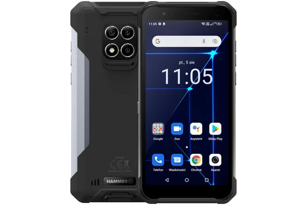 Smartfon HAMMER Construction czarny 6.00" 6.0GB/128.0GB