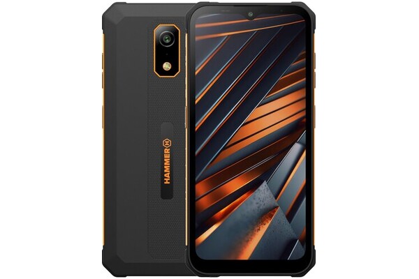 Smartfon HAMMER Iron czarno-pomarańczowy 6.56" 4.0GB/64.0GB