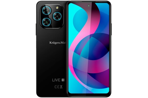 Smartfon Kruger&Matz Live 11 czarny 6.56" 6.0GB/128.0GB