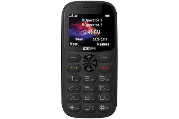 Smartfon MaxCom Comfort czarny 2.20" poniżej 0.1GB/poniżej 0.5GB