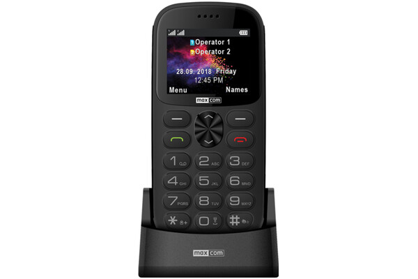 Smartfon MaxCom Comfort czarny 2.20" poniżej 0.1GB/poniżej 0.5GB
